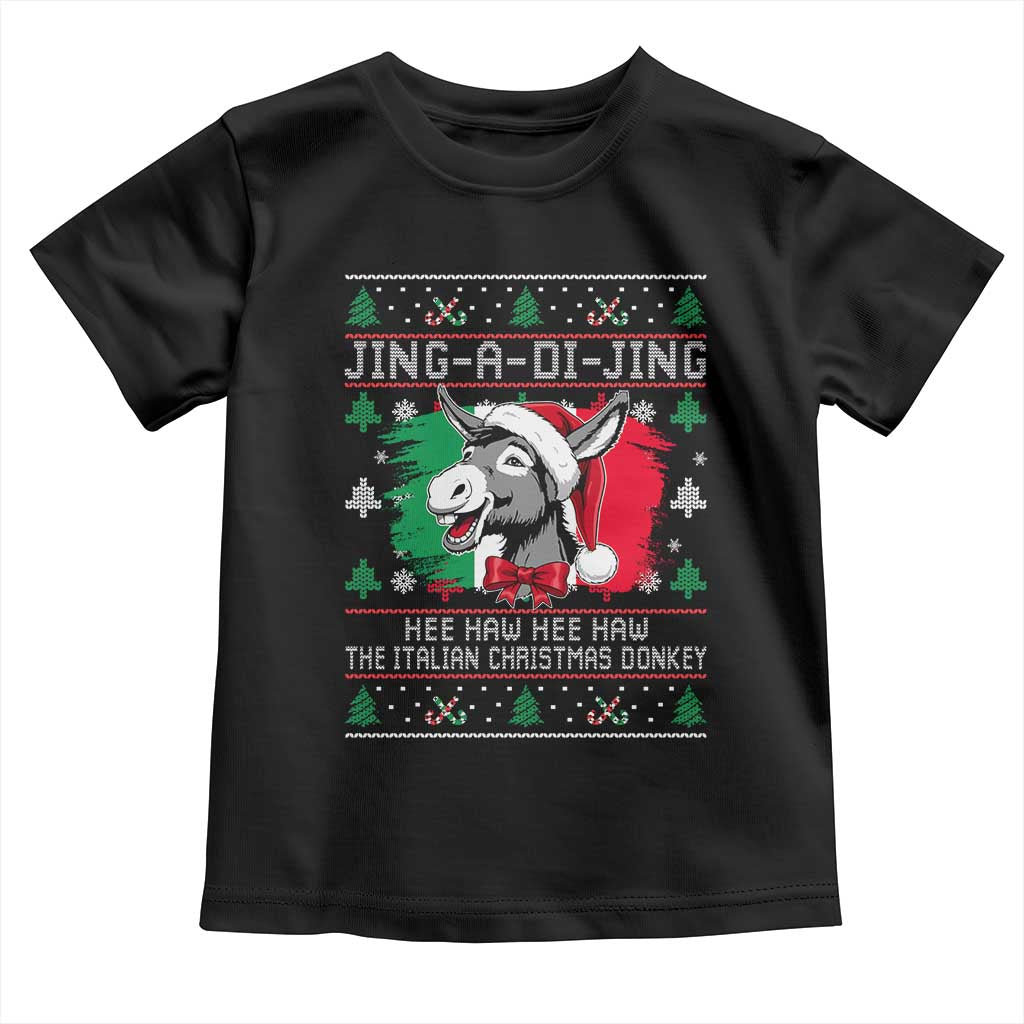Italian Christmas Donkey Toddler T Shirt Jing a Di Jing Dominick the Ugly Christmas - Wonder Print Shop