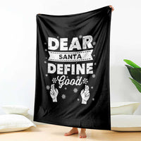 Dear Santa Christmas Throw Blanket Naughty Nice Funny Funny Family Xmas Pajamas - Wonder Print Shop