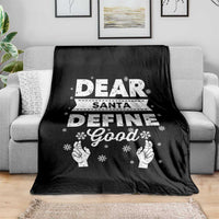 Dear Santa Christmas Throw Blanket Naughty Nice Funny Funny Family Xmas Pajamas - Wonder Print Shop