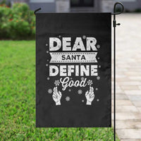Dear Santa Christmas Garden Flag Naughty Nice Funny Funny Family Xmas Pajamas - Wonder Print Shop
