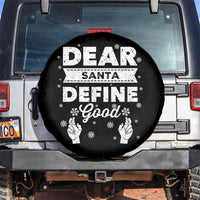 Dear Santa Christmas Spare Tire Cover Naughty Nice Funny Funny Family Xmas Pajamas - Wonder Print Shop