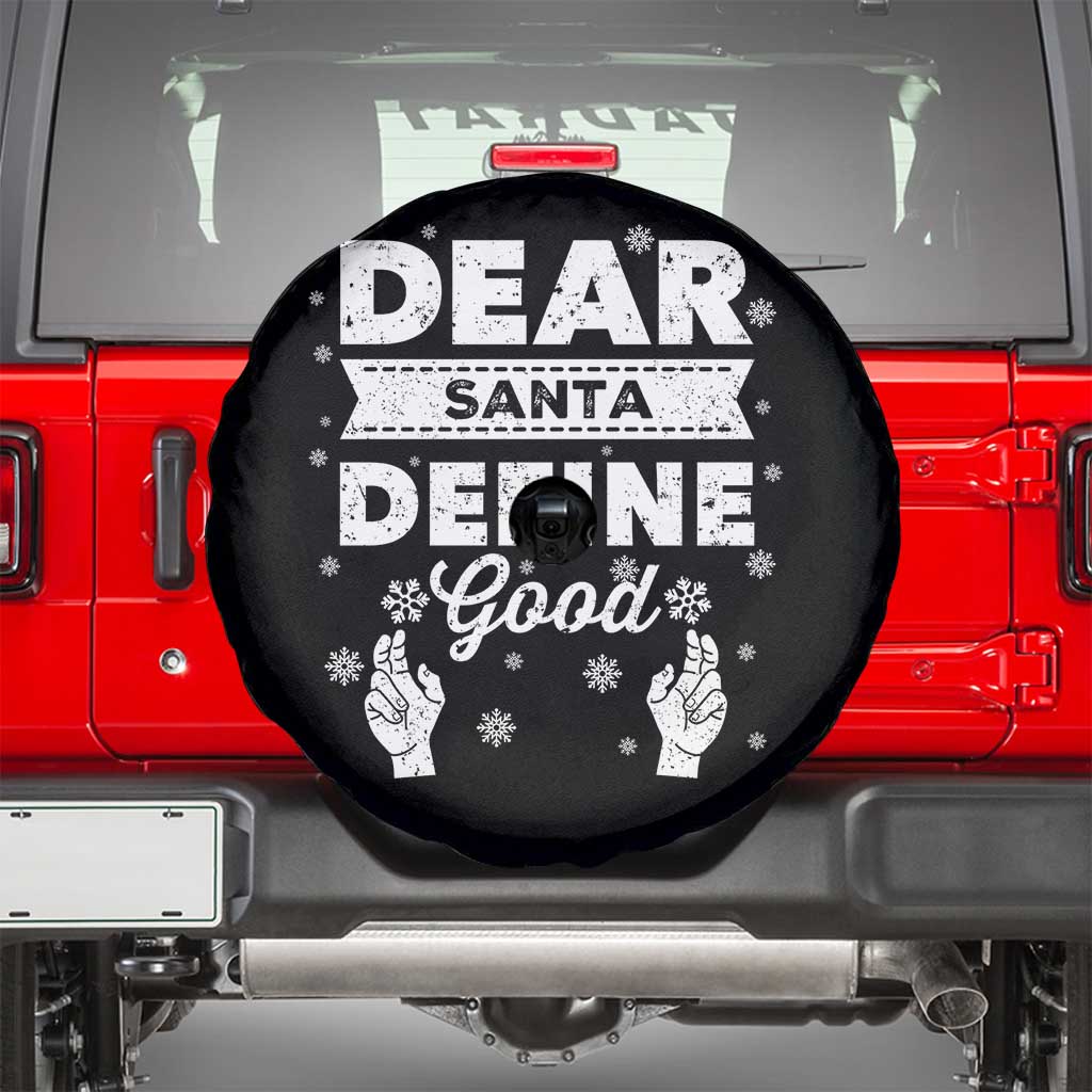 Dear Santa Christmas Spare Tire Cover Naughty Nice Funny Funny Family Xmas Pajamas - Wonder Print Shop