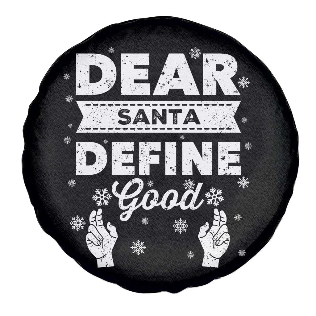 Dear Santa Christmas Spare Tire Cover Naughty Nice Funny Funny Family Xmas Pajamas - Wonder Print Shop