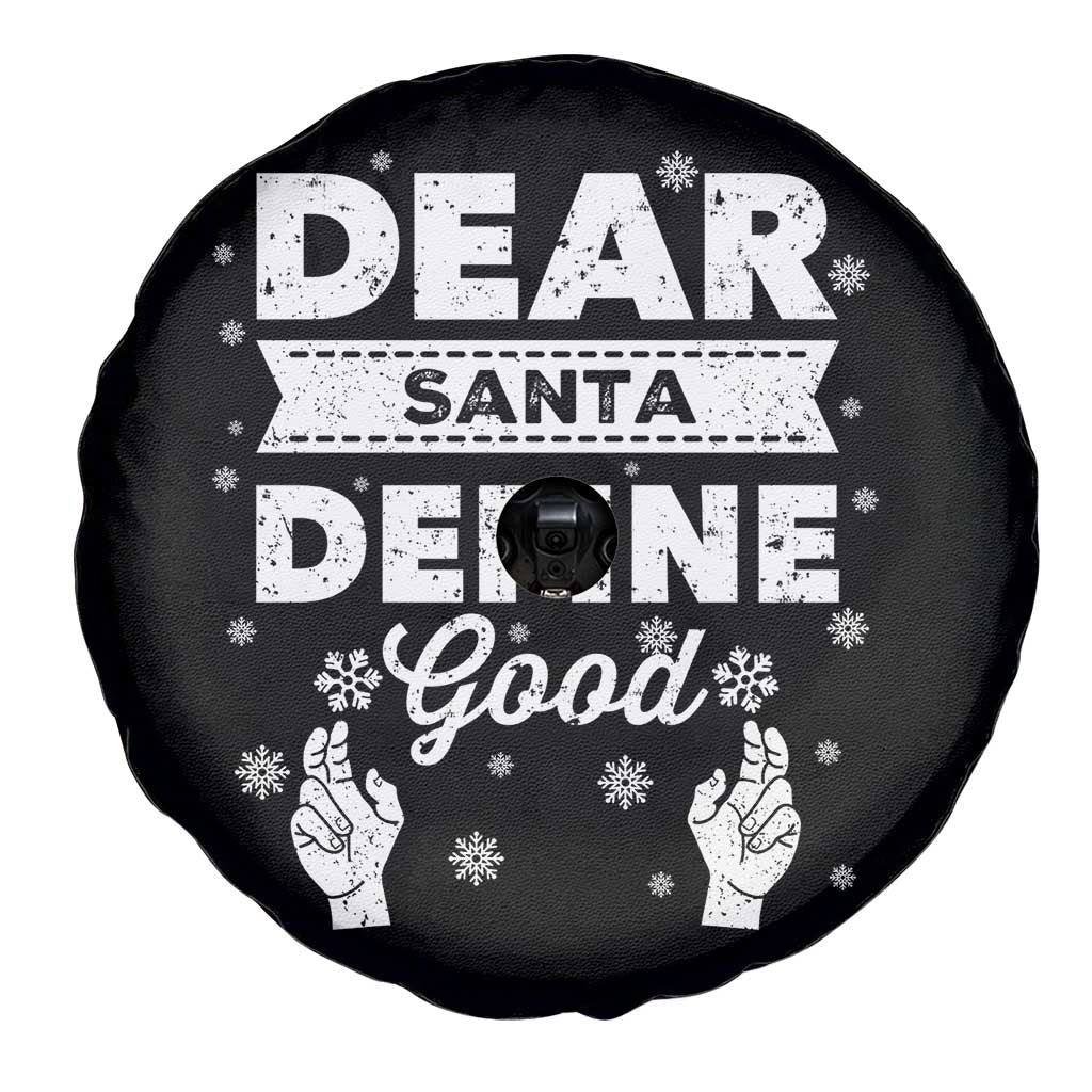 Dear Santa Christmas Spare Tire Cover Naughty Nice Funny Funny Family Xmas Pajamas - Wonder Print Shop