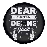 Dear Santa Christmas Spare Tire Cover Naughty Nice Funny Funny Family Xmas Pajamas - Wonder Print Shop