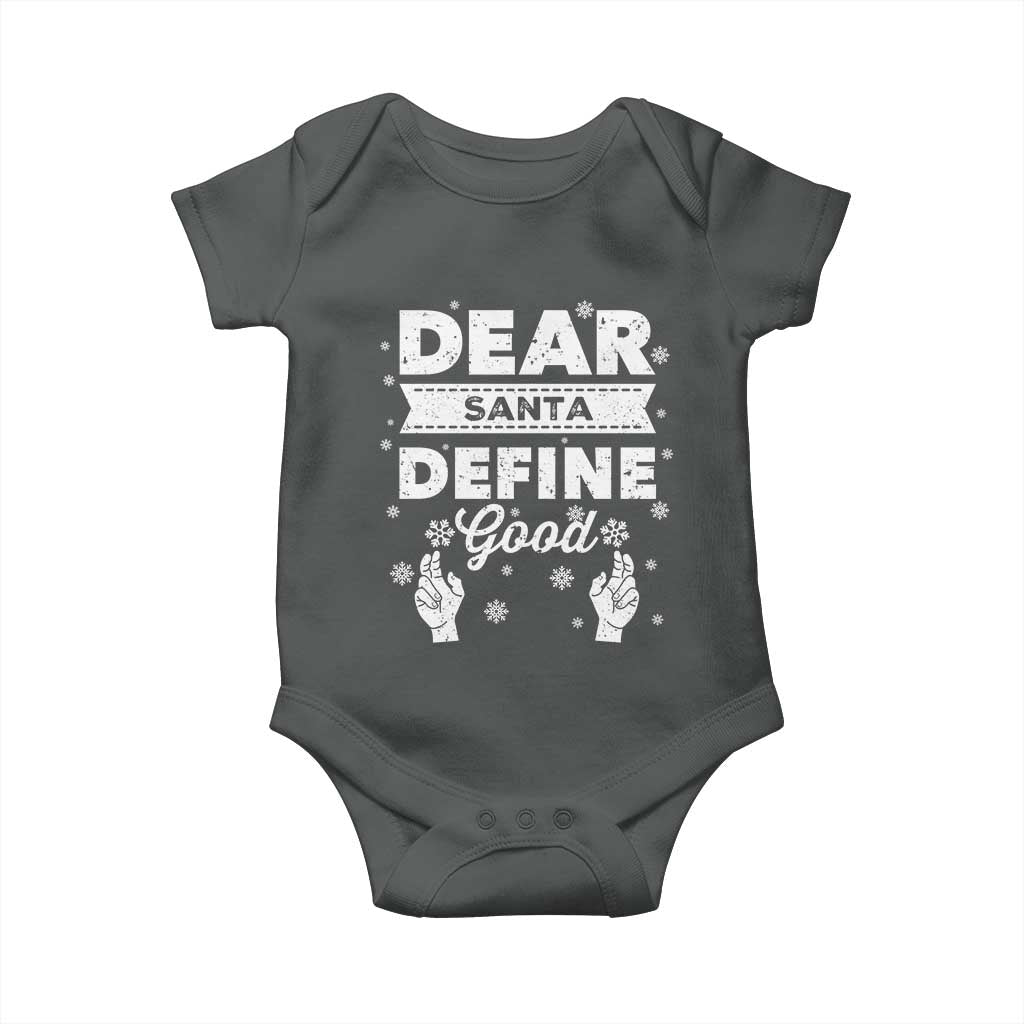 Dear Santa Christmas Baby Onesie Naughty Nice Funny Funny Family Xmas Pajamas - Wonder Print Shop