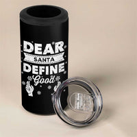 Dear Santa Christmas 4 in 1 Can Cooler Tumbler Naughty Nice Funny Funny Family Xmas Pajamas - Wonder Print Shop