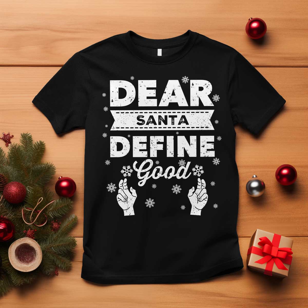 Dear Santa Christmas T Shirt Naughty Nice Funny Funny Family Xmas Pajamas - Wonder Print Shop