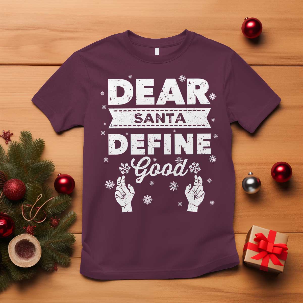 Dear Santa Christmas T Shirt Naughty Nice Funny Funny Family Xmas Pajamas - Wonder Print Shop