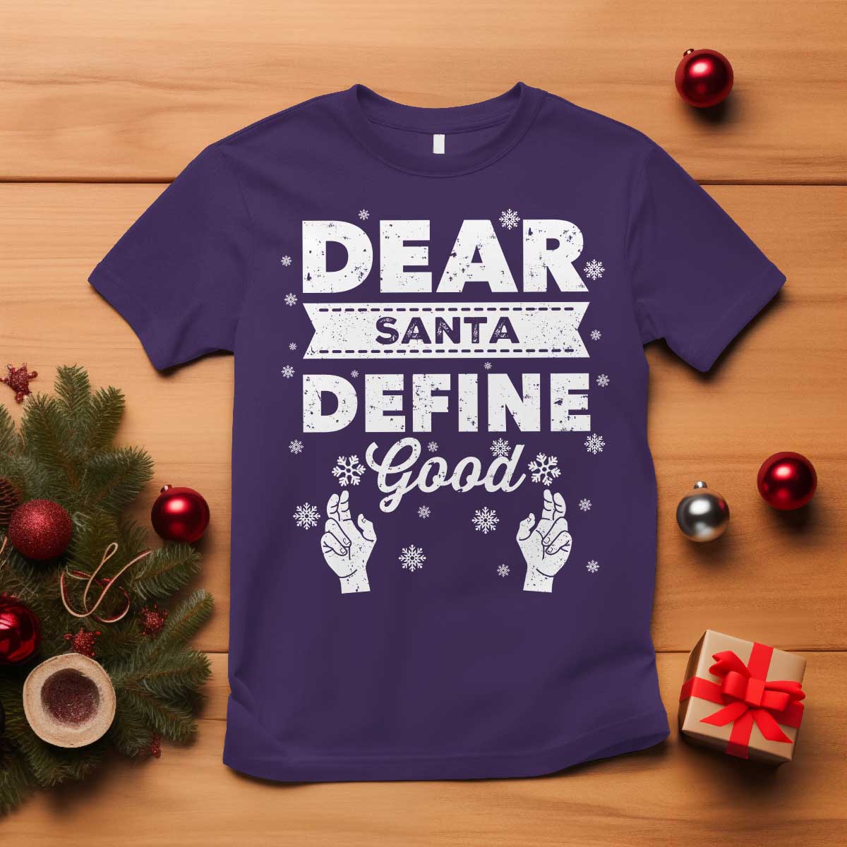 Dear Santa Christmas T Shirt Naughty Nice Funny Funny Family Xmas Pajamas - Wonder Print Shop