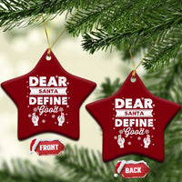 Dear Santa Christmas Ceramic Ornament Naughty Nice Funny Funny Family Xmas Pajamas - Wonder Print Shop