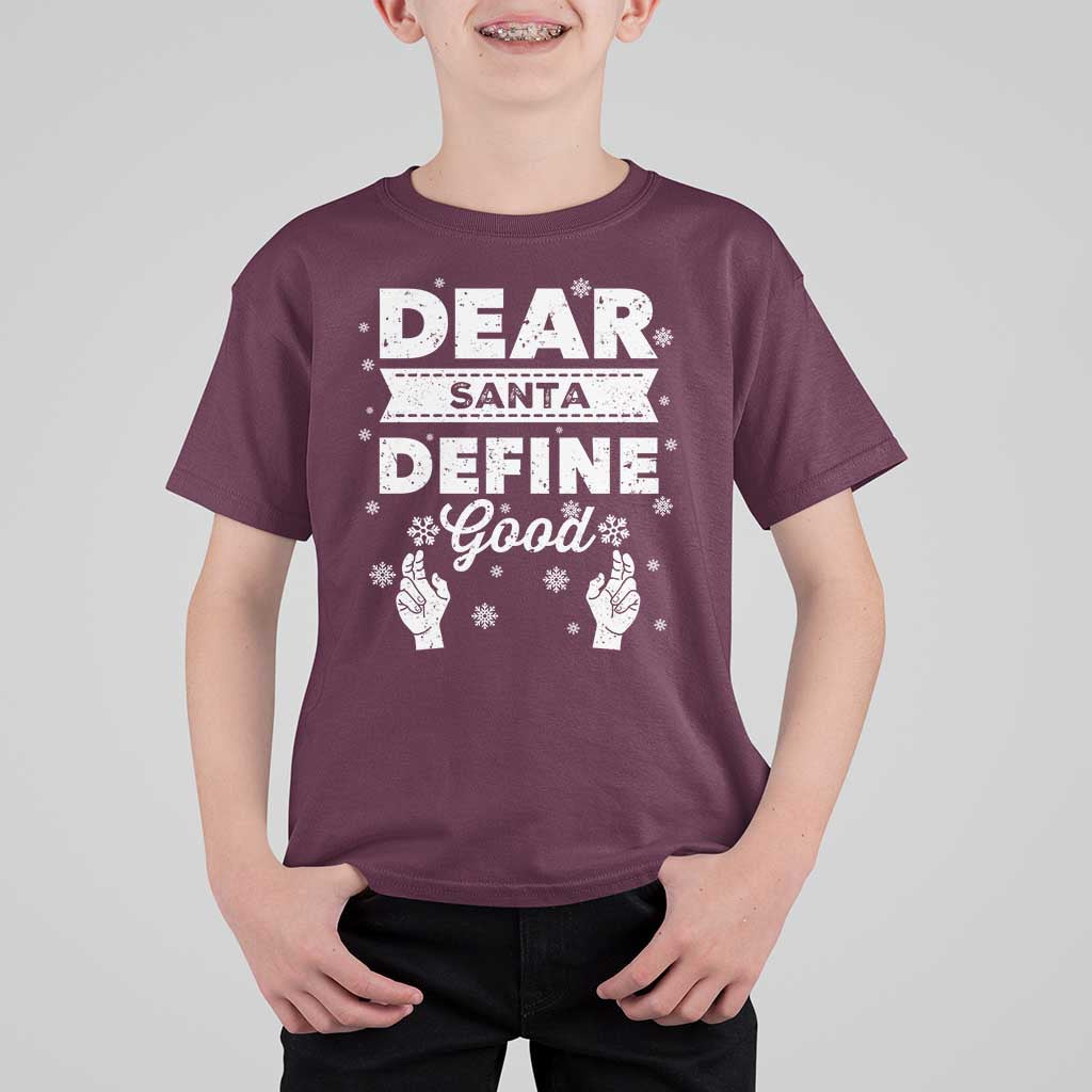 Dear Santa Christmas T Shirt For Kid Naughty Nice Funny Funny Family Xmas Pajamas - Wonder Print Shop