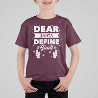 Dear Santa Christmas T Shirt For Kid Naughty Nice Funny Funny Family Xmas Pajamas - Wonder Print Shop