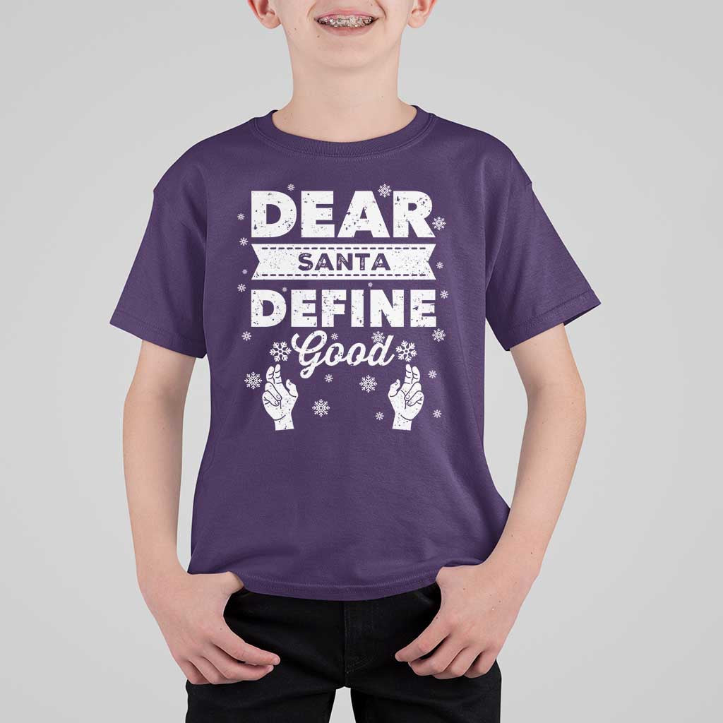 Dear Santa Christmas T Shirt For Kid Naughty Nice Funny Funny Family Xmas Pajamas - Wonder Print Shop