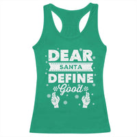 Dear Santa Christmas Racerback Tank Top Naughty Nice Funny Funny Family Xmas Pajamas - Wonder Print Shop