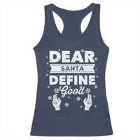 Dear Santa Christmas Racerback Tank Top Naughty Nice Funny Funny Family Xmas Pajamas - Wonder Print Shop