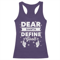 Dear Santa Christmas Racerback Tank Top Naughty Nice Funny Funny Family Xmas Pajamas - Wonder Print Shop