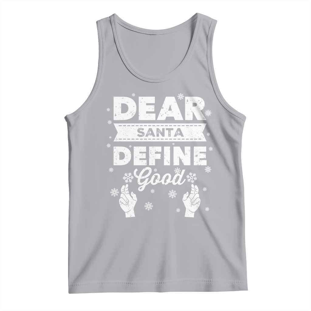 Dear Santa Christmas Tank Top Naughty Nice Funny Funny Family Xmas Pajamas - Wonder Print Shop