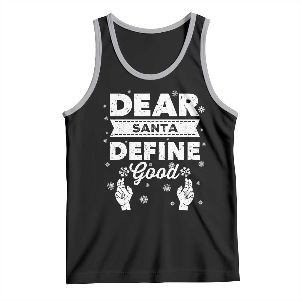 Dear Santa Christmas Tank Top Naughty Nice Funny Funny Family Xmas Pajamas - Wonder Print Shop
