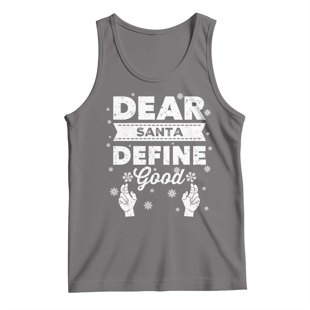 Dear Santa Christmas Tank Top Naughty Nice Funny Funny Family Xmas Pajamas - Wonder Print Shop