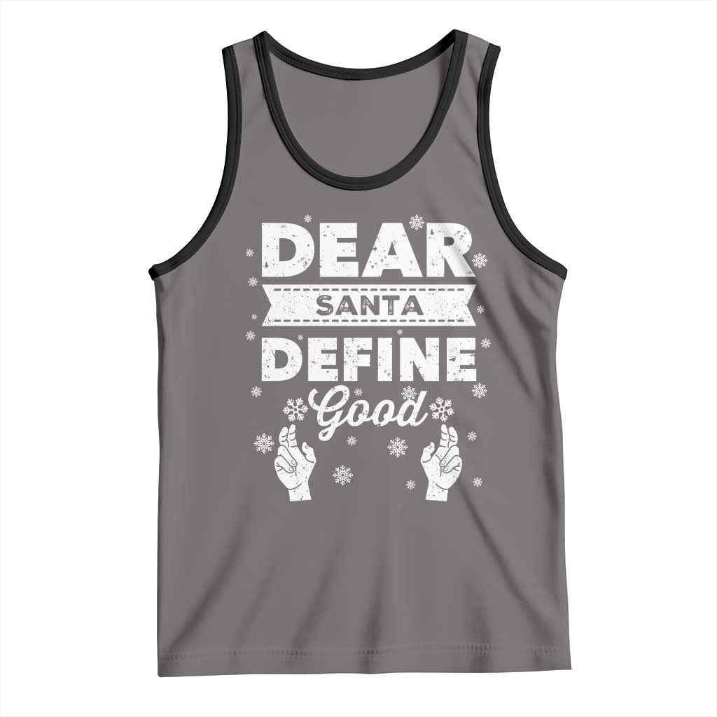 Dear Santa Christmas Tank Top Naughty Nice Funny Funny Family Xmas Pajamas - Wonder Print Shop