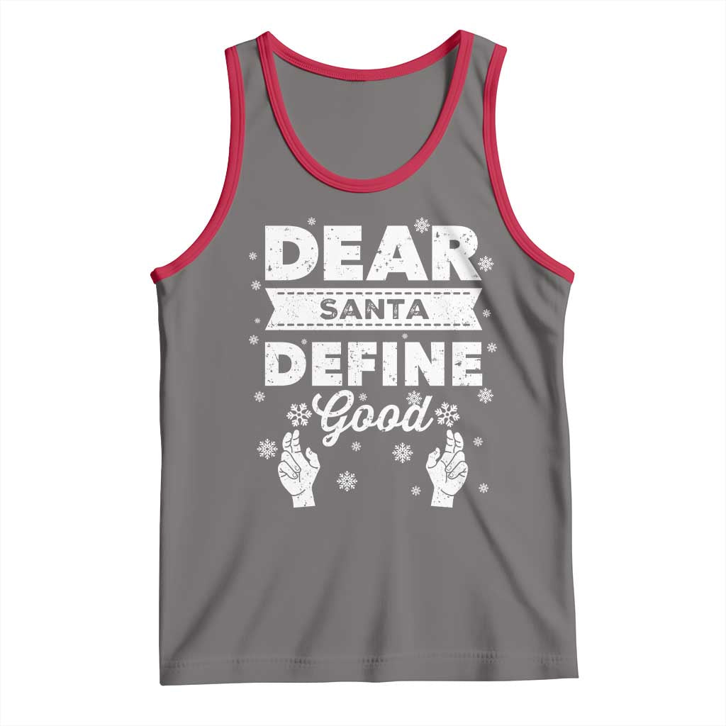 Dear Santa Christmas Tank Top Naughty Nice Funny Funny Family Xmas Pajamas - Wonder Print Shop