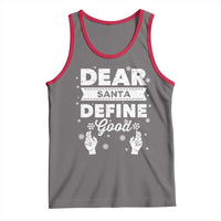 Dear Santa Christmas Tank Top Naughty Nice Funny Funny Family Xmas Pajamas - Wonder Print Shop