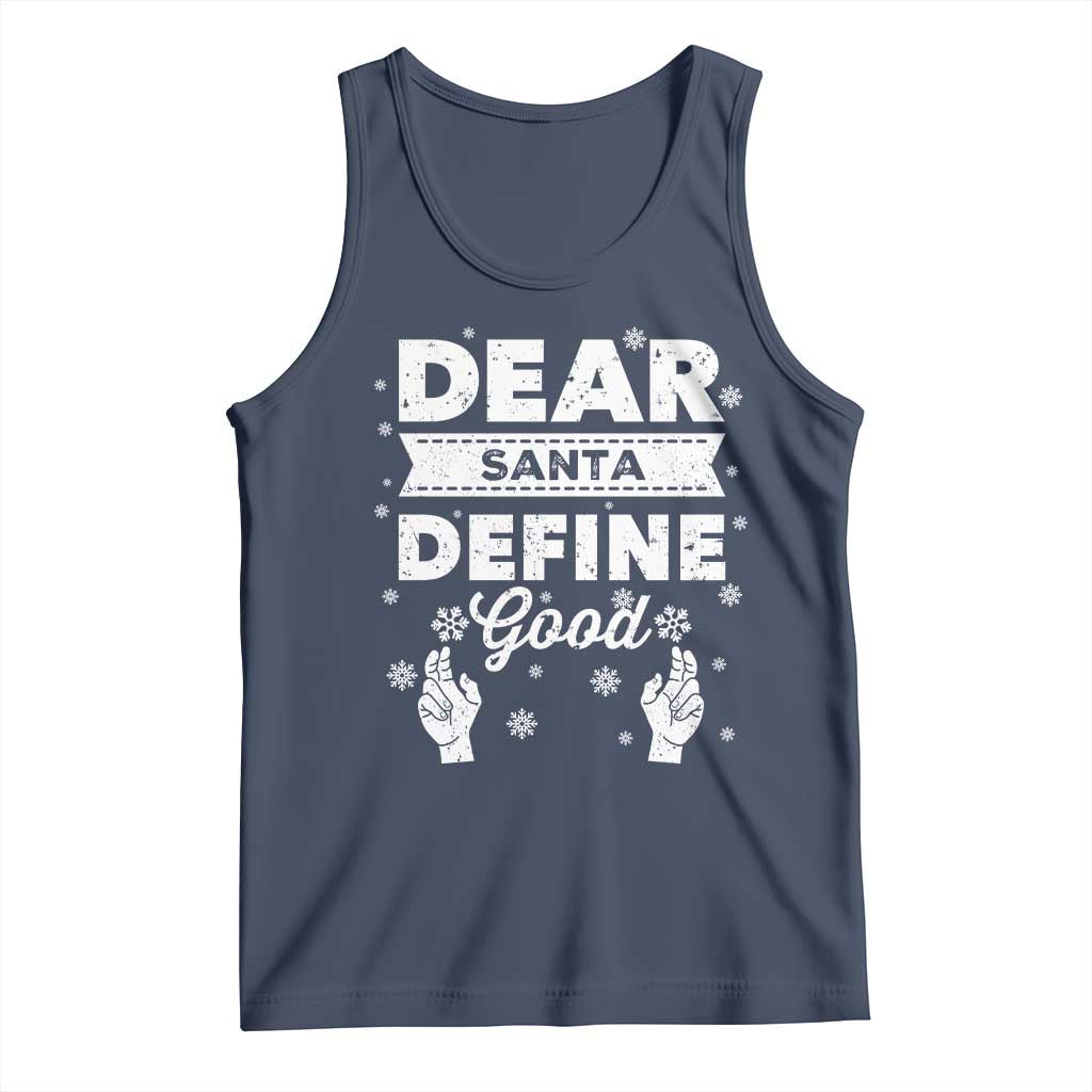 Dear Santa Christmas Tank Top Naughty Nice Funny Funny Family Xmas Pajamas - Wonder Print Shop