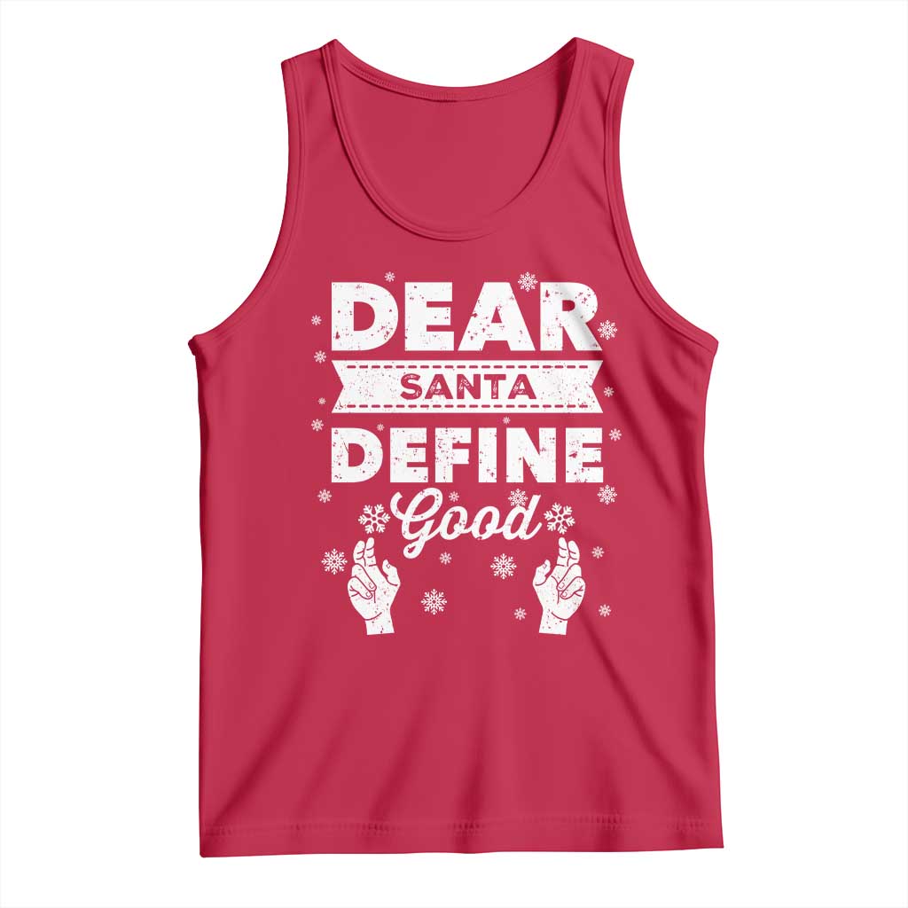 Dear Santa Christmas Tank Top Naughty Nice Funny Funny Family Xmas Pajamas - Wonder Print Shop