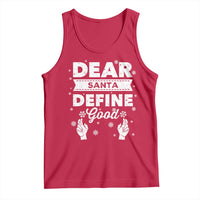 Dear Santa Christmas Tank Top Naughty Nice Funny Funny Family Xmas Pajamas - Wonder Print Shop