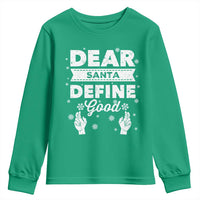 Dear Santa Christmas Youth Sweatshirt Naughty Nice Funny Funny Family Xmas Pajamas - Wonder Print Shop