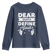 Dear Santa Christmas Youth Sweatshirt Naughty Nice Funny Funny Family Xmas Pajamas - Wonder Print Shop