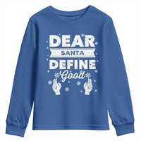 Dear Santa Christmas Youth Sweatshirt Naughty Nice Funny Funny Family Xmas Pajamas - Wonder Print Shop