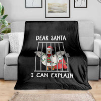 Funny Christmas Goose Throw Blanket Dear Santa I Can Explain Xmas Meme - Wonder Print Shop