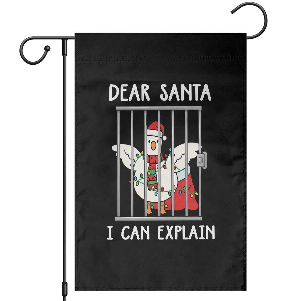 Funny Christmas Goose Garden Flag Dear Santa I Can Explain Xmas Meme - Wonder Print Shop