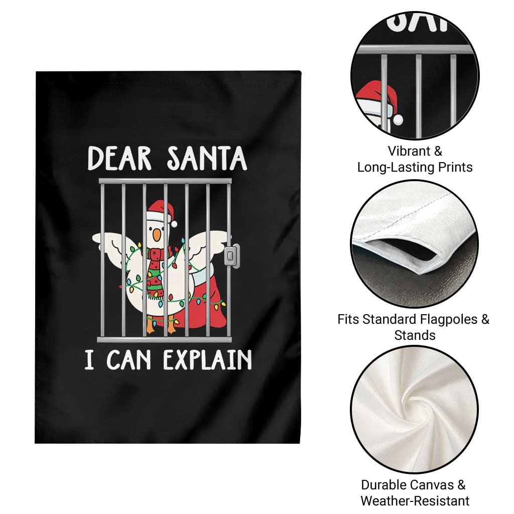 Funny Christmas Goose Garden Flag Dear Santa I Can Explain Xmas Meme - Wonder Print Shop