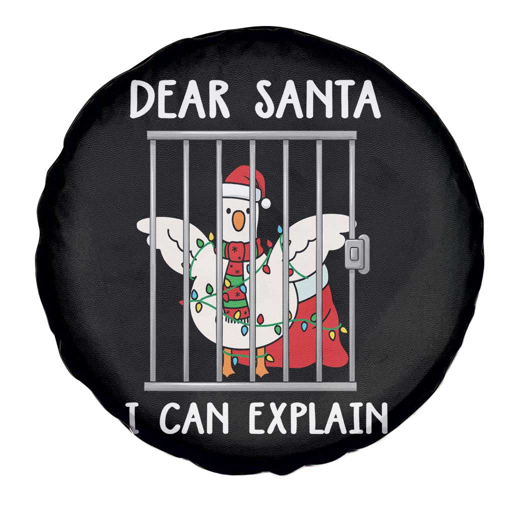 Funny Christmas Goose Spare Tire Cover Dear Santa I Can Explain Xmas Meme - Wonder Print Shop