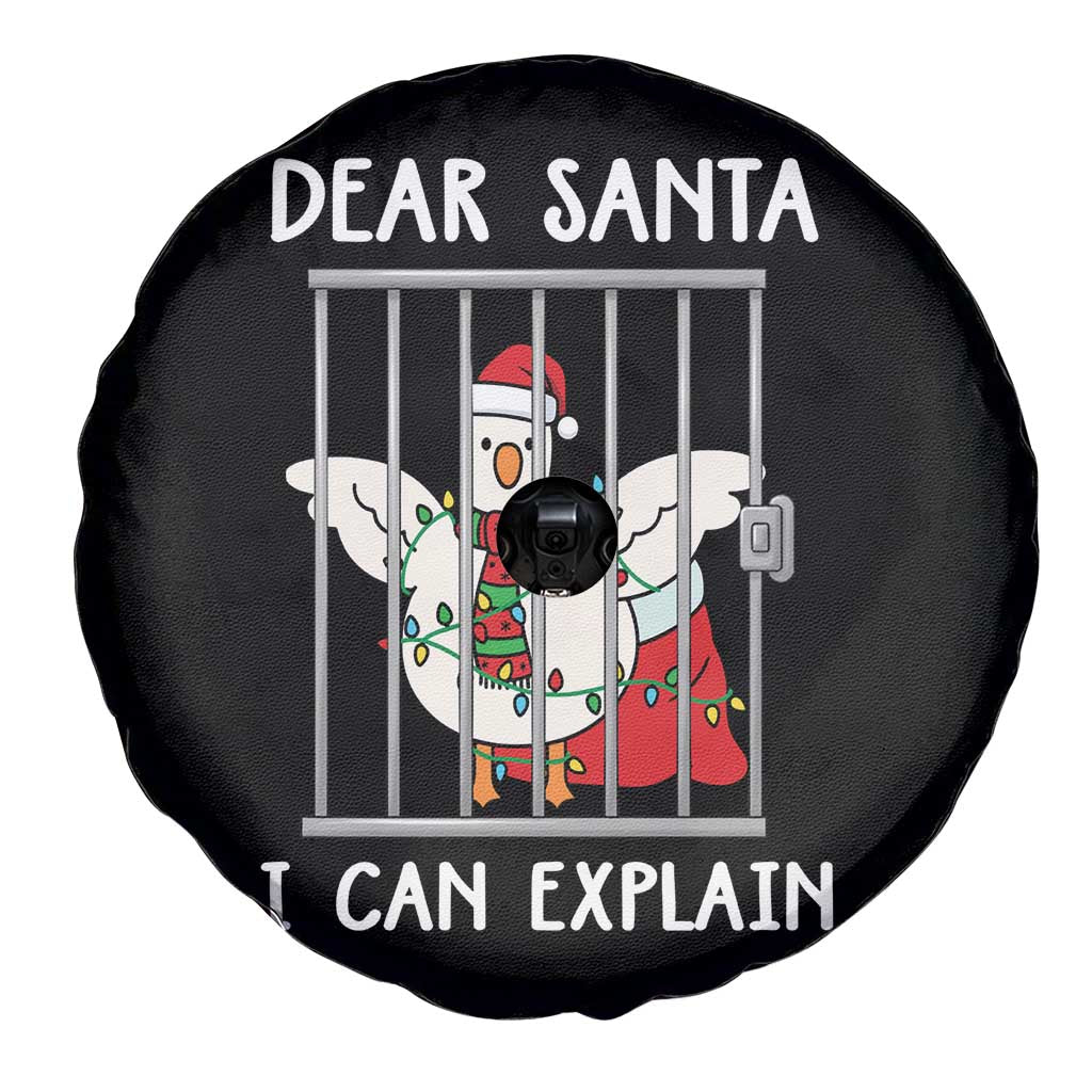 Funny Christmas Goose Spare Tire Cover Dear Santa I Can Explain Xmas Meme - Wonder Print Shop