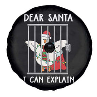 Funny Christmas Goose Spare Tire Cover Dear Santa I Can Explain Xmas Meme - Wonder Print Shop