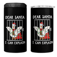 Funny Christmas Goose 4 in 1 Can Cooler Tumbler Dear Santa I Can Explain Xmas Meme - Wonder Print Shop