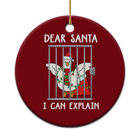 Funny Christmas Goose Ceramic Ornament Dear Santa I Can Explain Xmas Meme - Wonder Print Shop