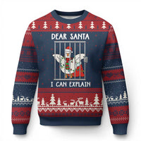 Funny Xmas Goose Ugly Christmas Sweater Dear Santa I Can Explain Xmas Meme - Wonder Print Shop