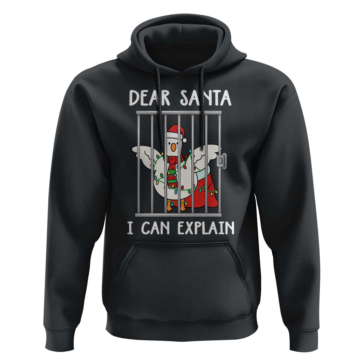 Funny Christmas Goose Hoodie Dear Santa I Can Explain Xmas Meme - Wonder Print Shop