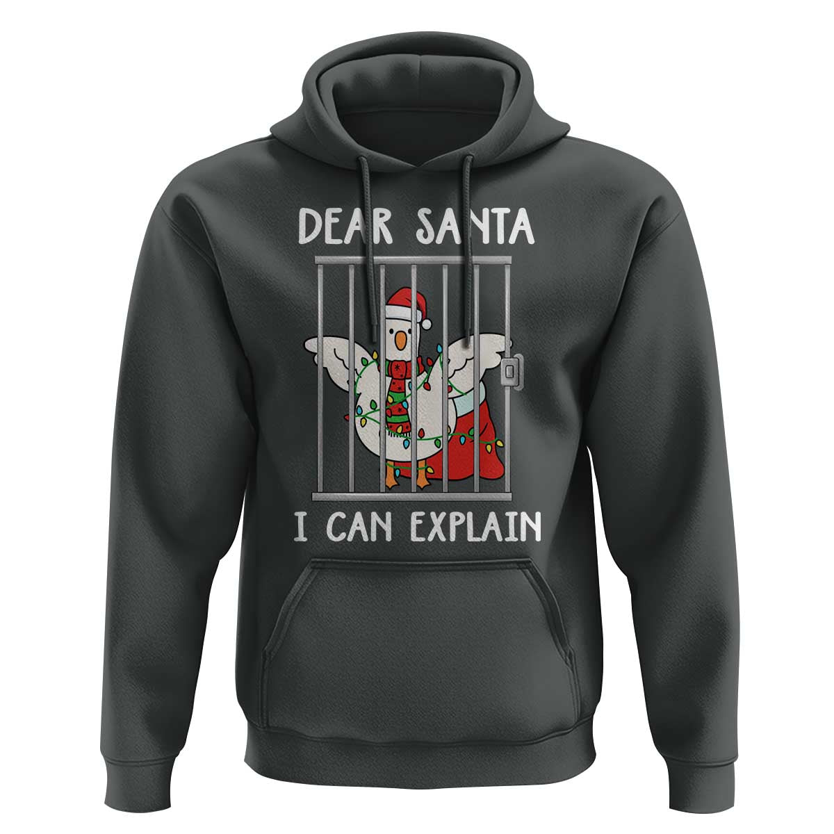 Funny Christmas Goose Hoodie Dear Santa I Can Explain Xmas Meme - Wonder Print Shop