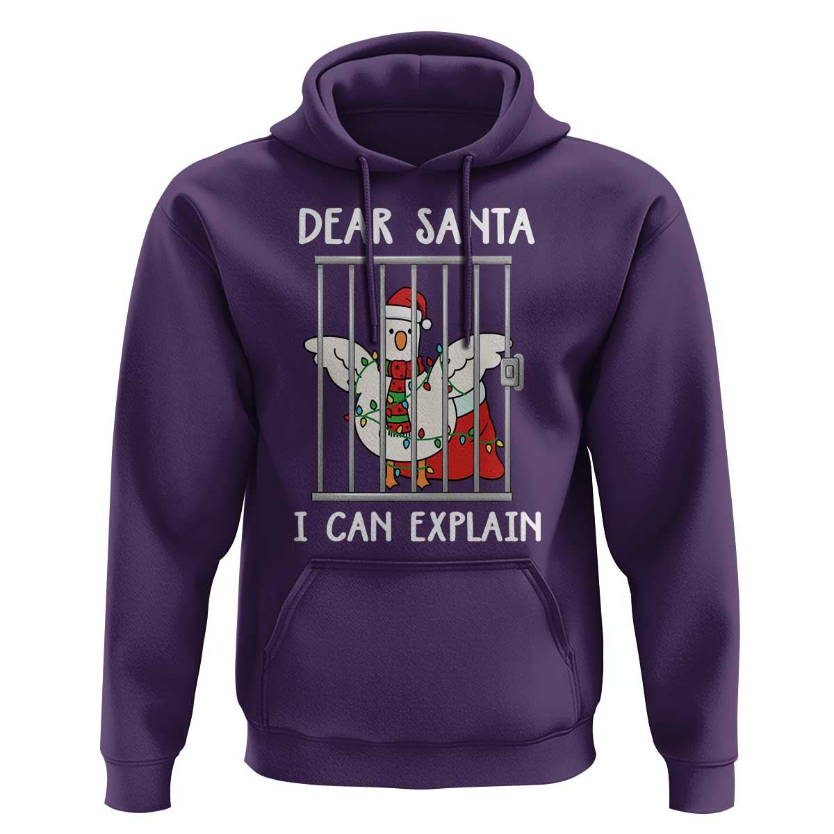Funny Christmas Goose Hoodie Dear Santa I Can Explain Xmas Meme - Wonder Print Shop
