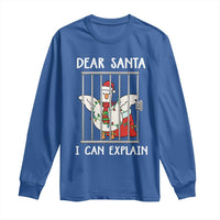 Funny Christmas Goose Long Sleeve Shirt Dear Santa I Can Explain Xmas Meme - Wonder Print Shop