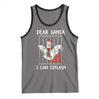 Funny Christmas Goose Tank Top Dear Santa I Can Explain Xmas Meme - Wonder Print Shop