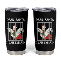 Funny Christmas Goose Tumbler Cup Dear Santa I Can Explain Xmas Meme - Wonder Print Shop