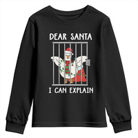 Funny Christmas Goose Youth Sweatshirt Dear Santa I Can Explain Xmas Meme - Wonder Print Shop