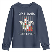 Funny Christmas Goose Youth Sweatshirt Dear Santa I Can Explain Xmas Meme - Wonder Print Shop